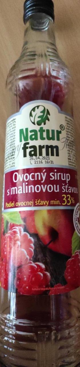 Fotografie - Natur farm malinový sirup 33% ovocnej šťavy