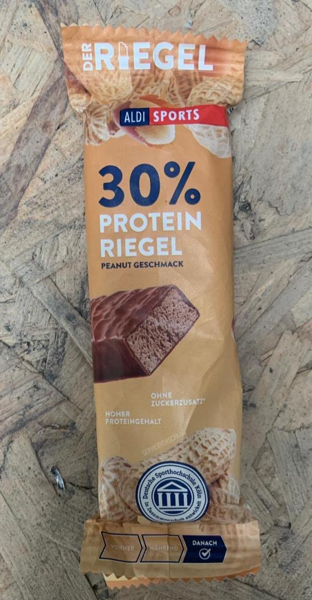 Fotografie - 30% Protein Riegel Peanut Geschmack Aldi Sports