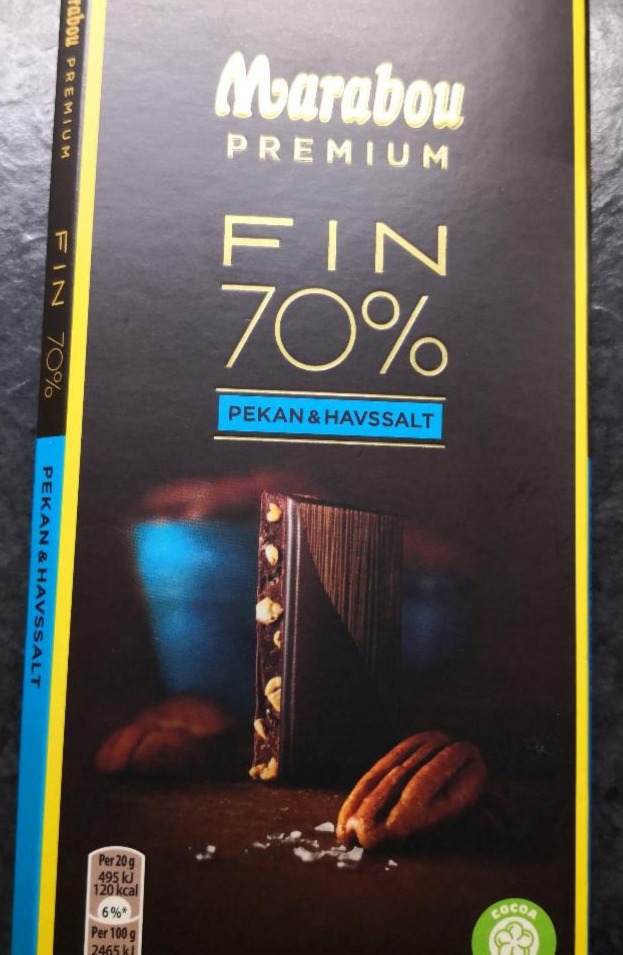 Fotografie - Fin 70% Marabou Premium čokoláda pekan & havssalt