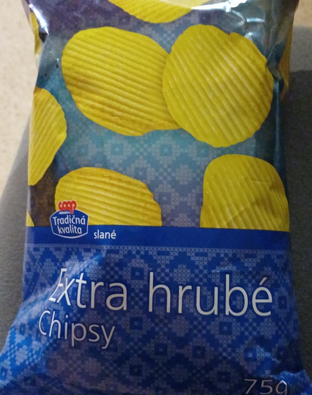 Fotografie - Extra hrubé Chipsy slané Coop Tradičná kvalita