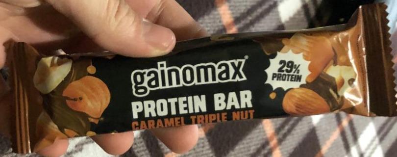 Fotografie - protein bar caramel triple nut gainomax