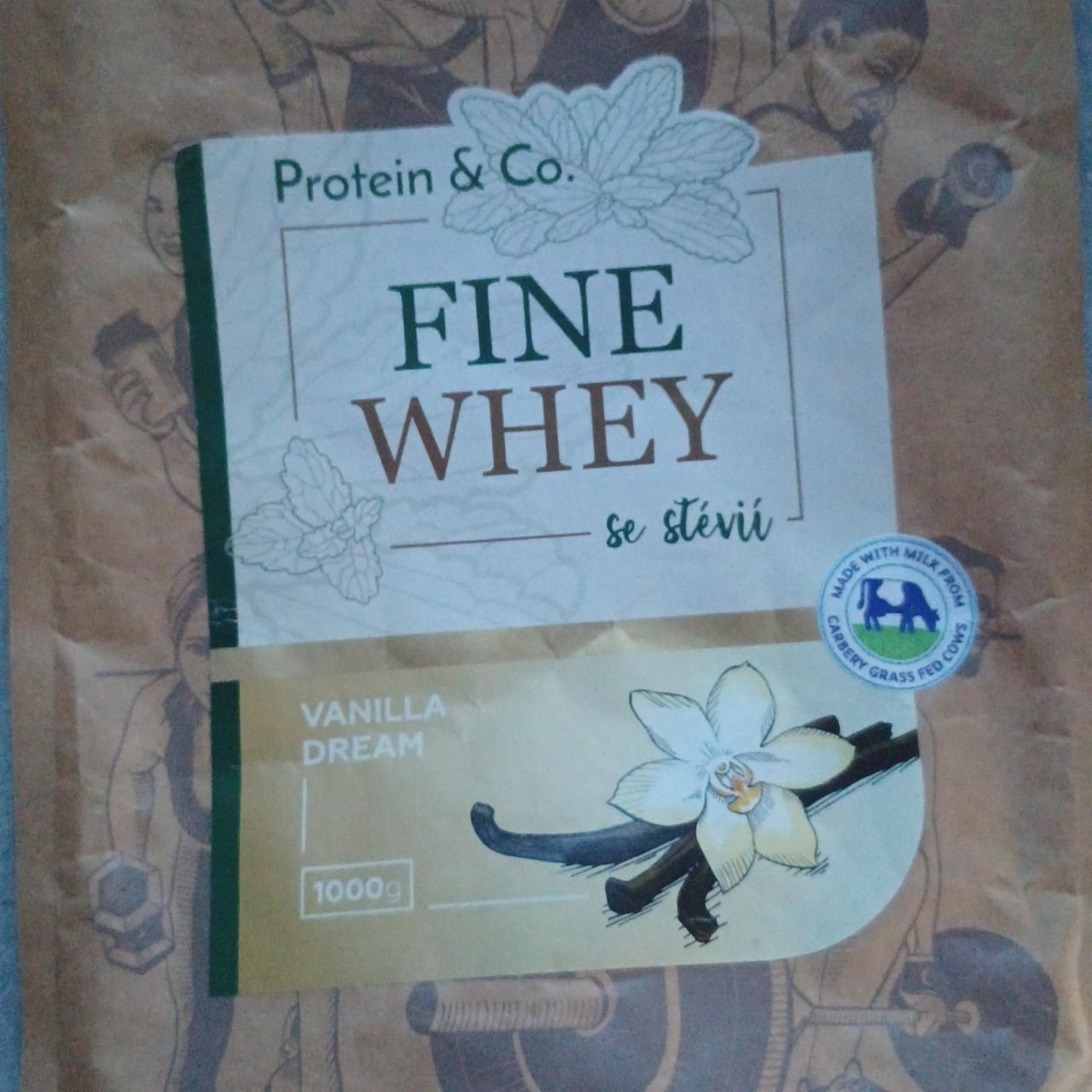 Fotografie - Fine Whey se stévií Vanilla dream Protein & Co.