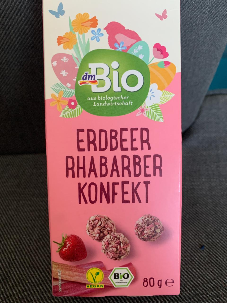 Fotografie - Erdbeer Rhabarber konfekt dmBio