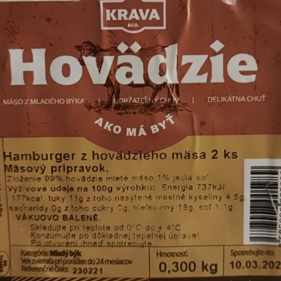 Fotografie - Hamburger z hovädzieho mäsa Krava & Co