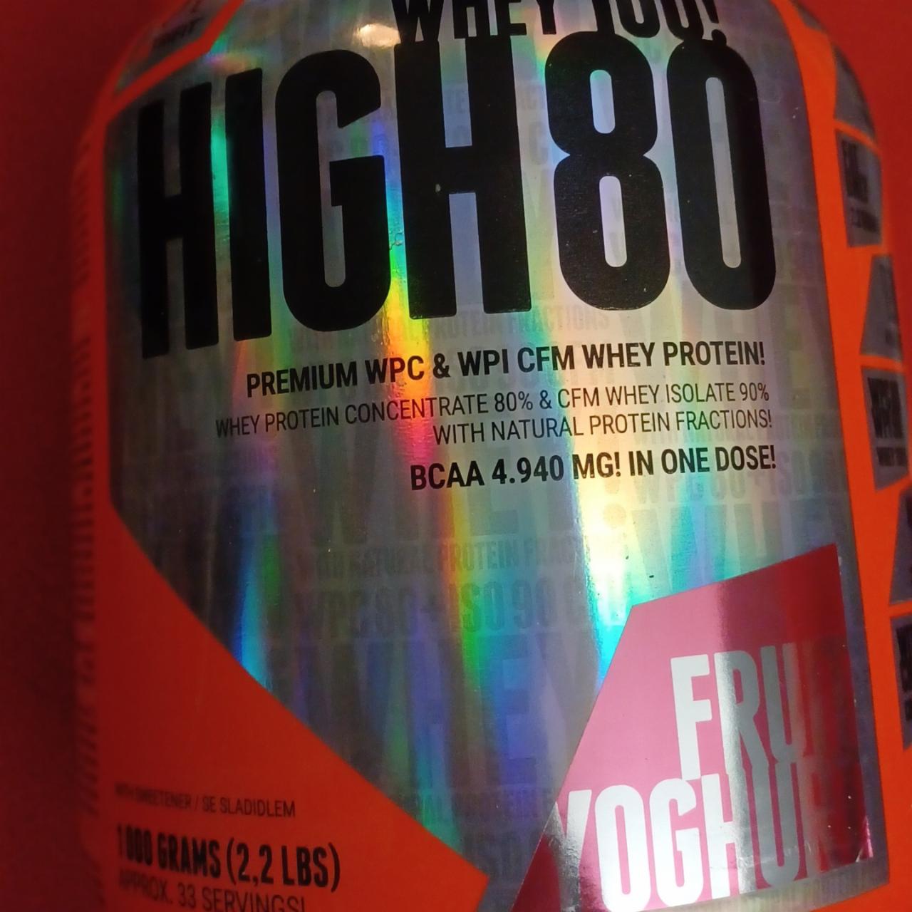 Fotografie - Whey 100! High 80 Fruit yoghurt Extrifit