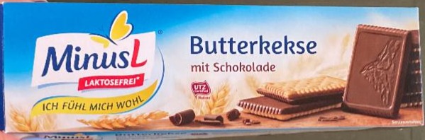 Fotografie - Butterkeks mit Schokolade MinusL