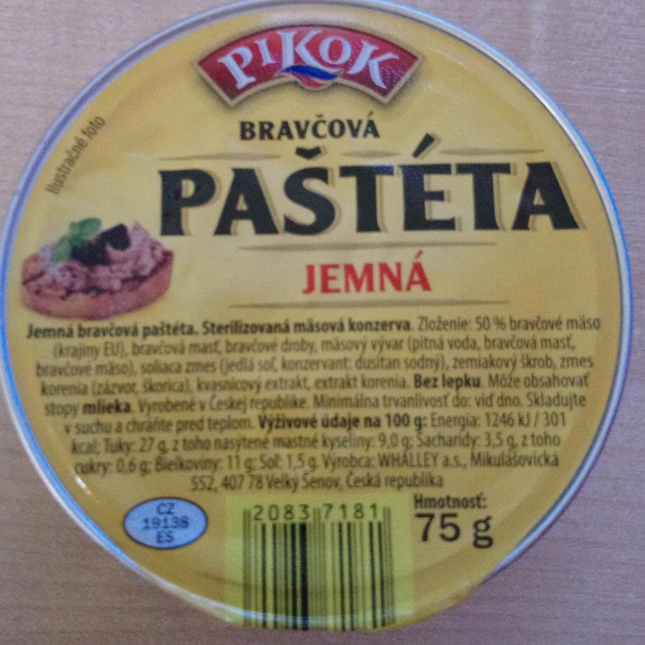 Fotografie - Paštéta Bravčová Jemná Pikok