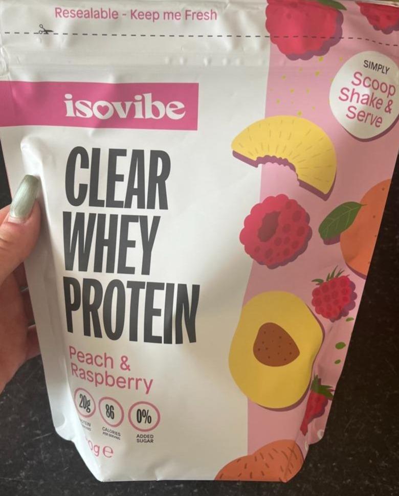 Fotografie - Clear Whey Protein Peach & Raspberry Isovibe