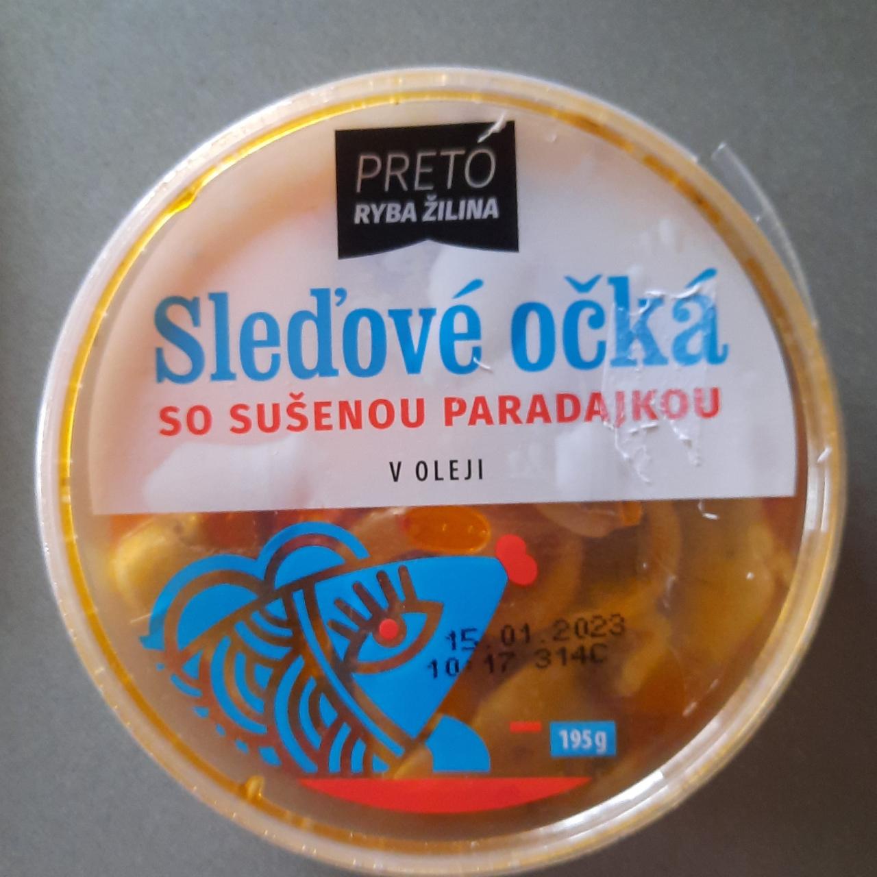 Fotografie - Sleďové očká so sušenou paradajkou v oleji Preto Ryba Žilina