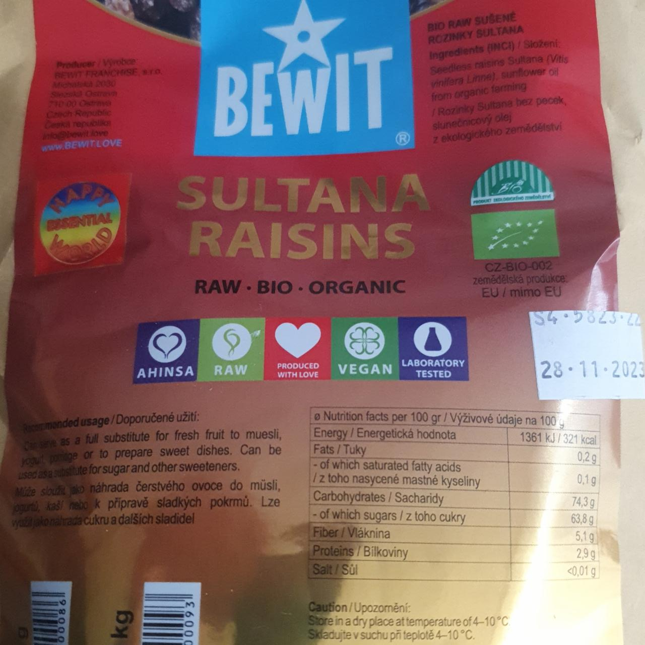 Fotografie - Sultana Raisins Bewit