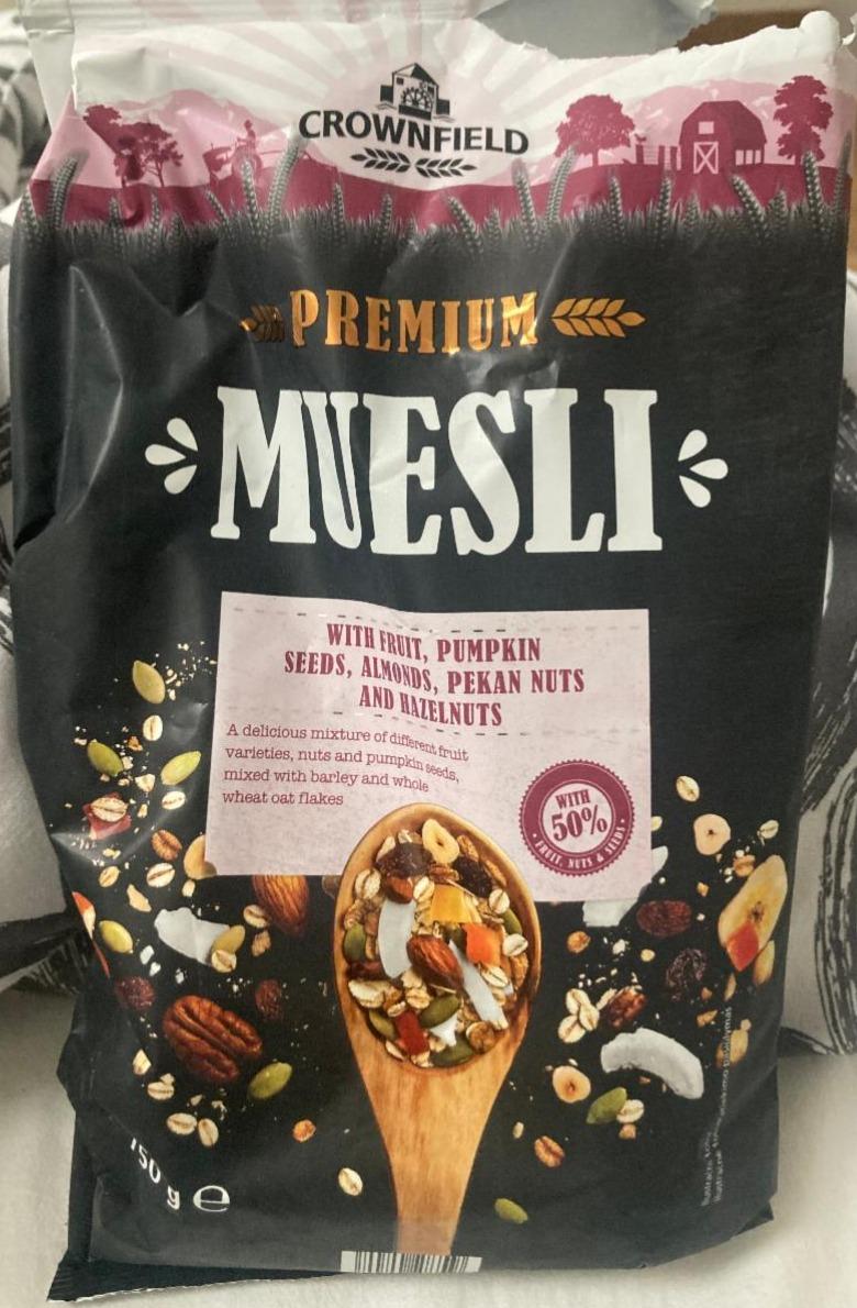 Fotografie - Premium Muesli with fruit, pumpkin seeds, almonds, pekan nuts and hazelnuts 50% Crownfield