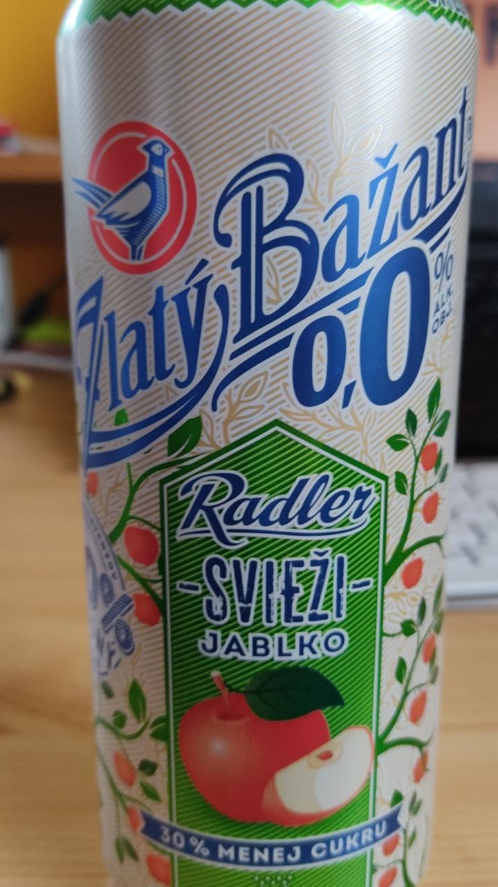 Fotografie - Radler 0,0% Svieži Jablko Zlatý bažant