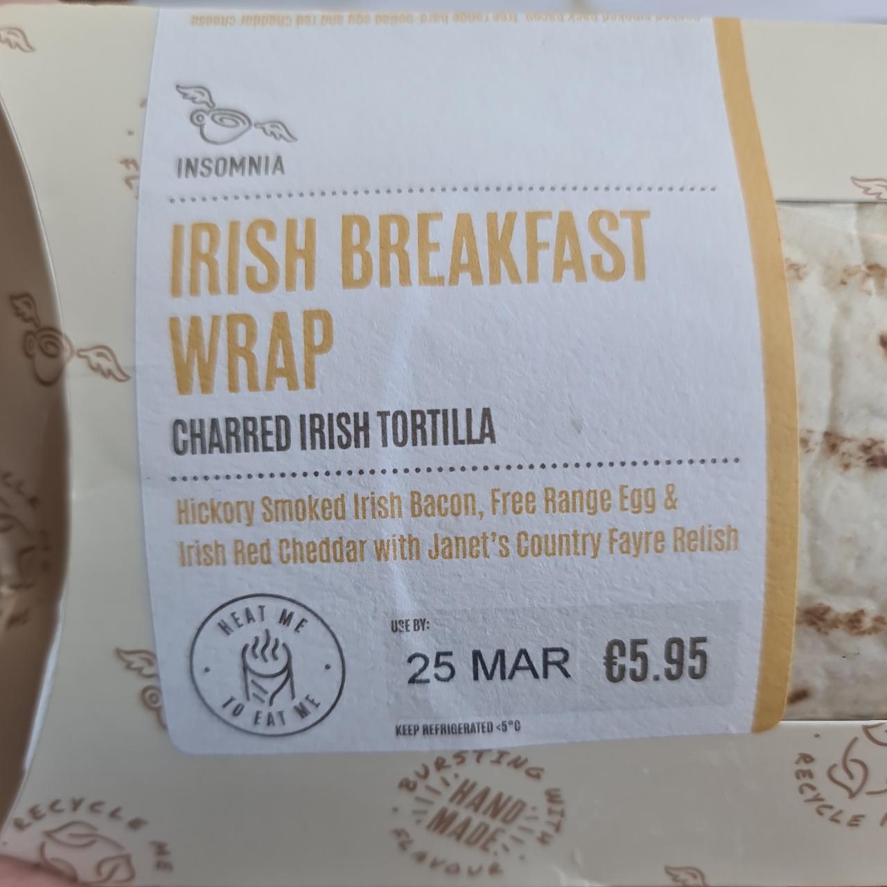 Fotografie - Irish Breakfast Wrap Charred Irish Tortilla Insomnia