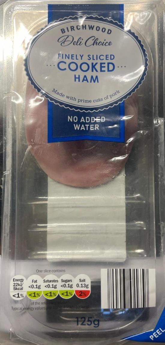 Fotografie - Finely sliced cooked ham Birchwood Lidl