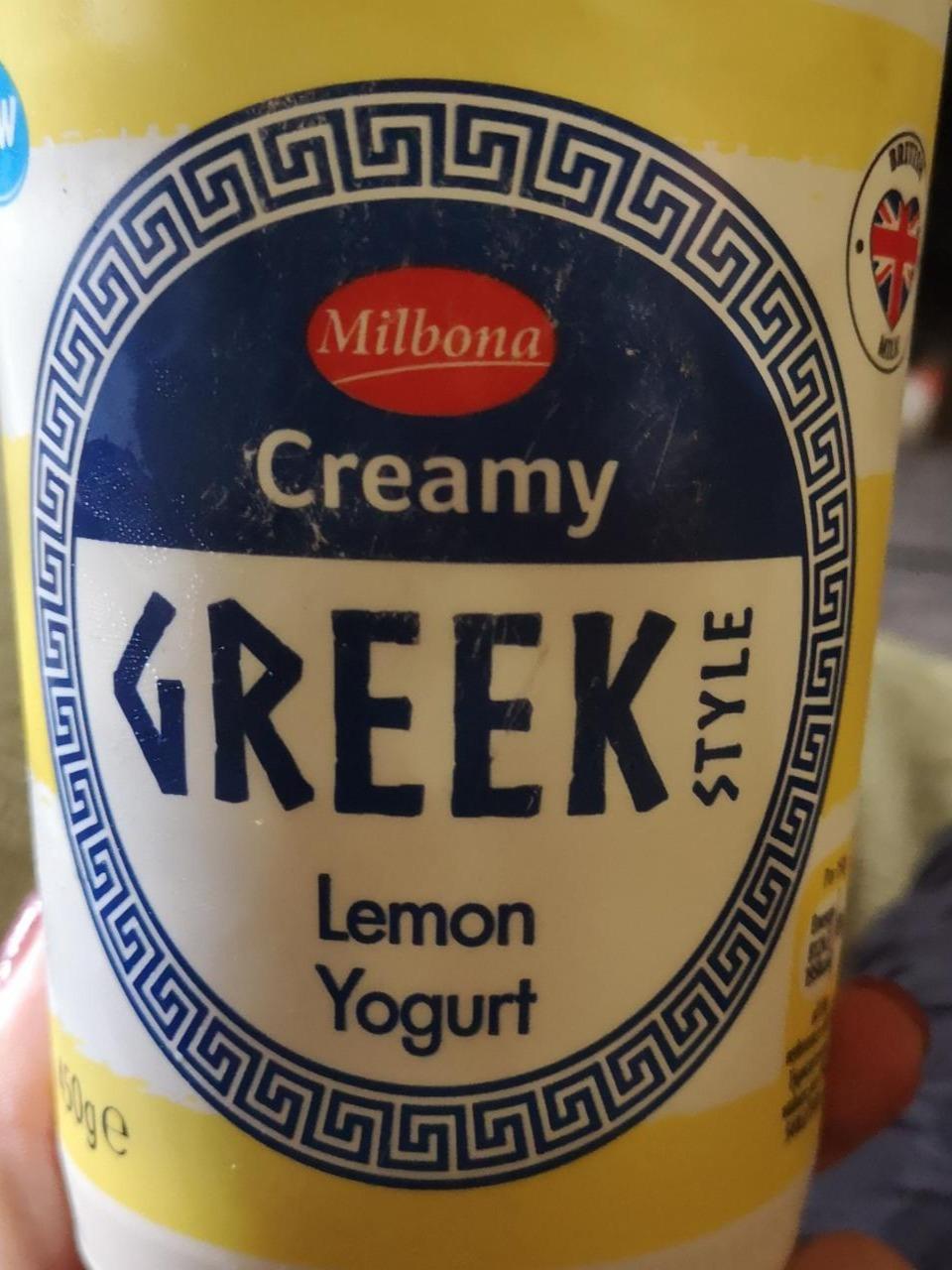 Fotografie - Creamy greek style lemon yogurt Milbona