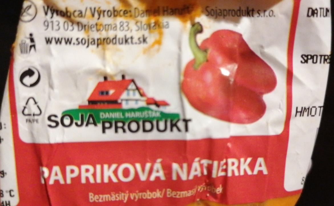 Fotografie - Paprikova natierka SojaProdukt