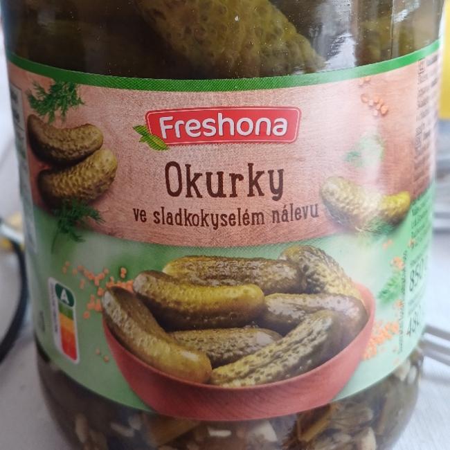 Fotografie - Okurky ve sladkokyselém nálevu Freshona