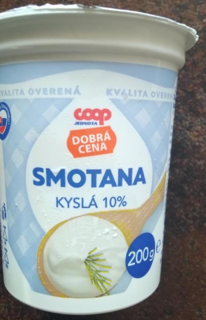 Fotografie - Smotana kyslá 10% Coop Jednota