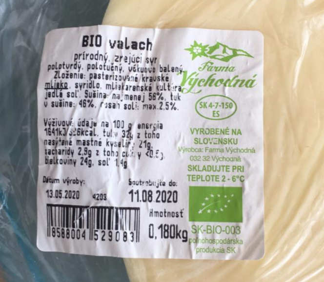 Fotografie - Bio Valach prírodný zrejúci syr