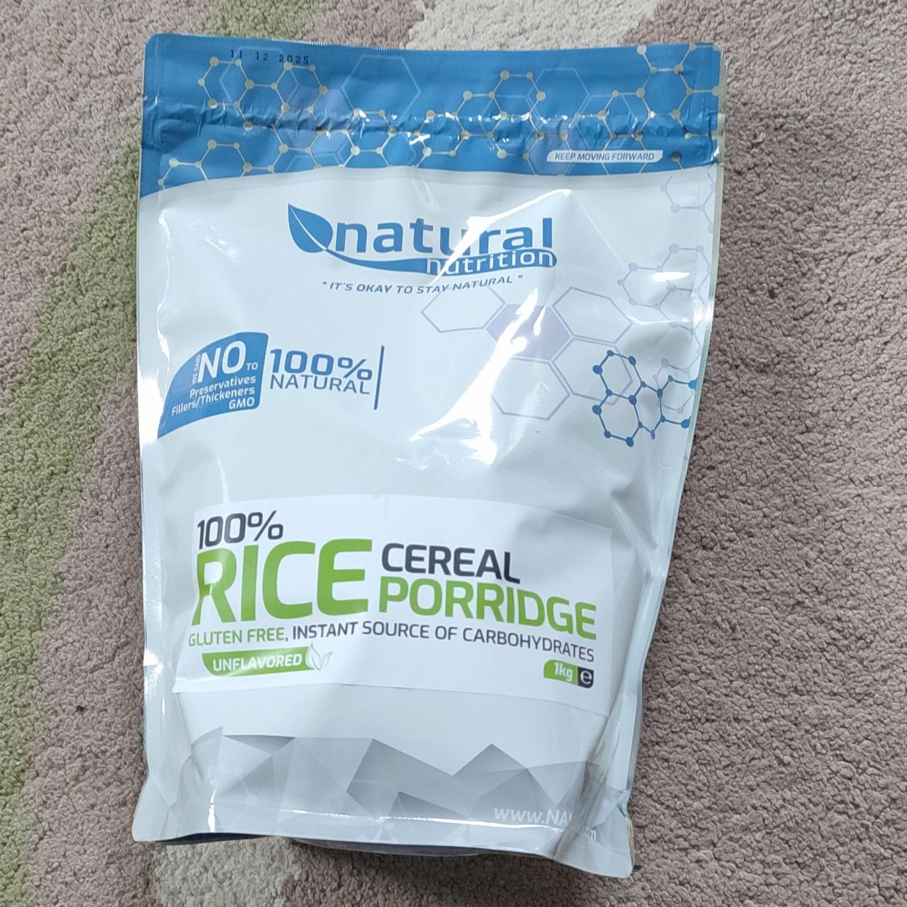 Fotografie - 100% Rice Cereal Porridge Unflavored Natural Nutrition