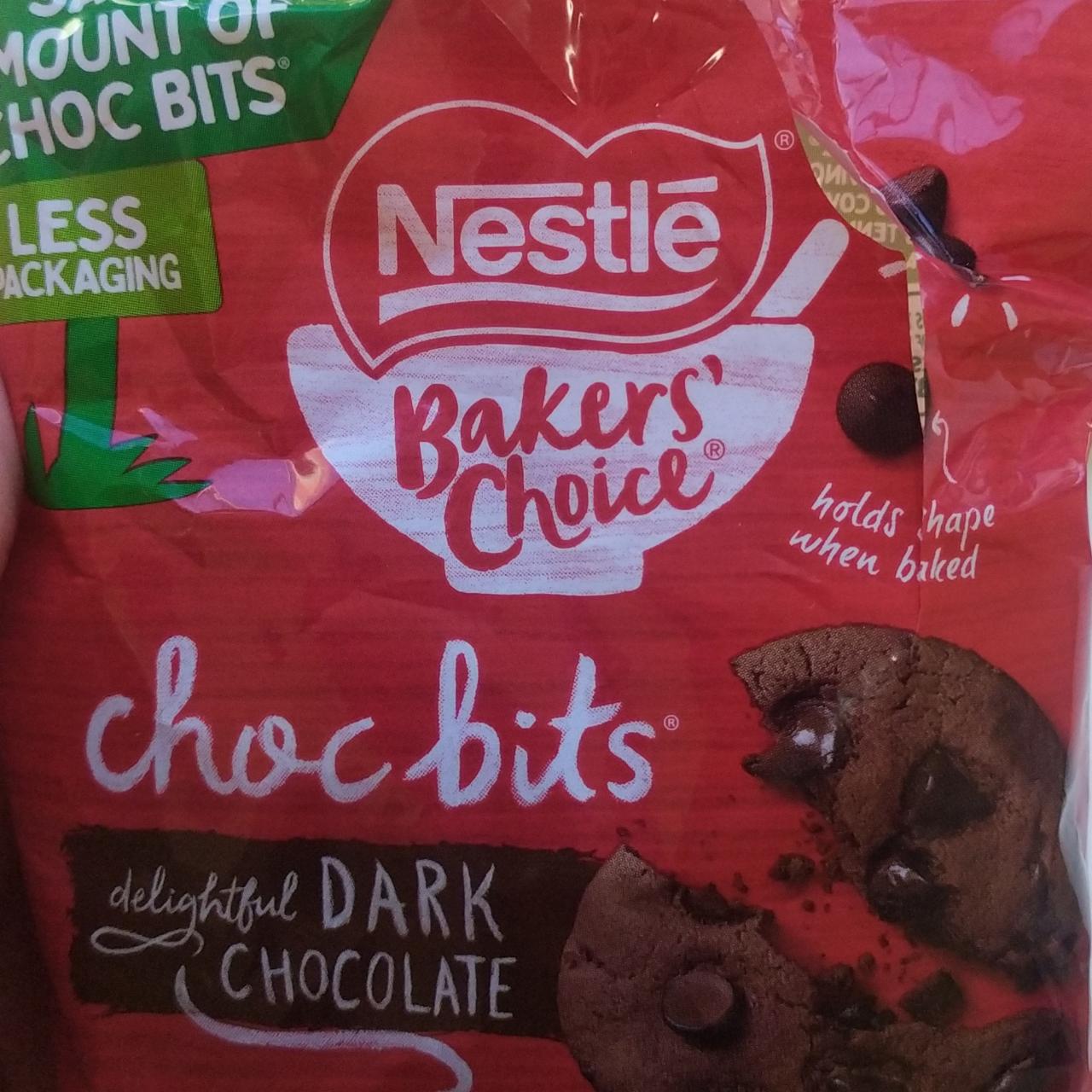 Fotografie - Choc bits dark chocolate Baker's Choice Nestlé