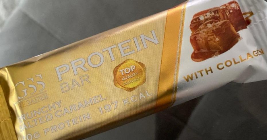Fotografie - pure gainss protein bar crunchy salted caramel