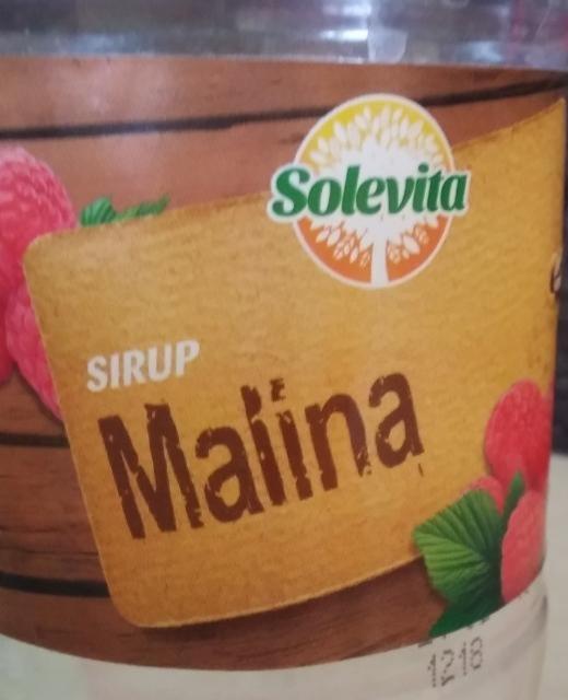 Fotografie - sirup Malina Solevita