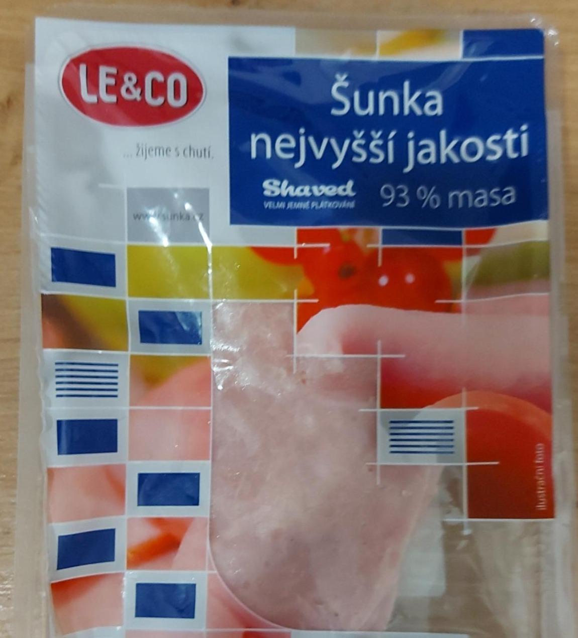 Fotografie - Šunka nejvyšší jakosti 93% masa Shaved Le & Co