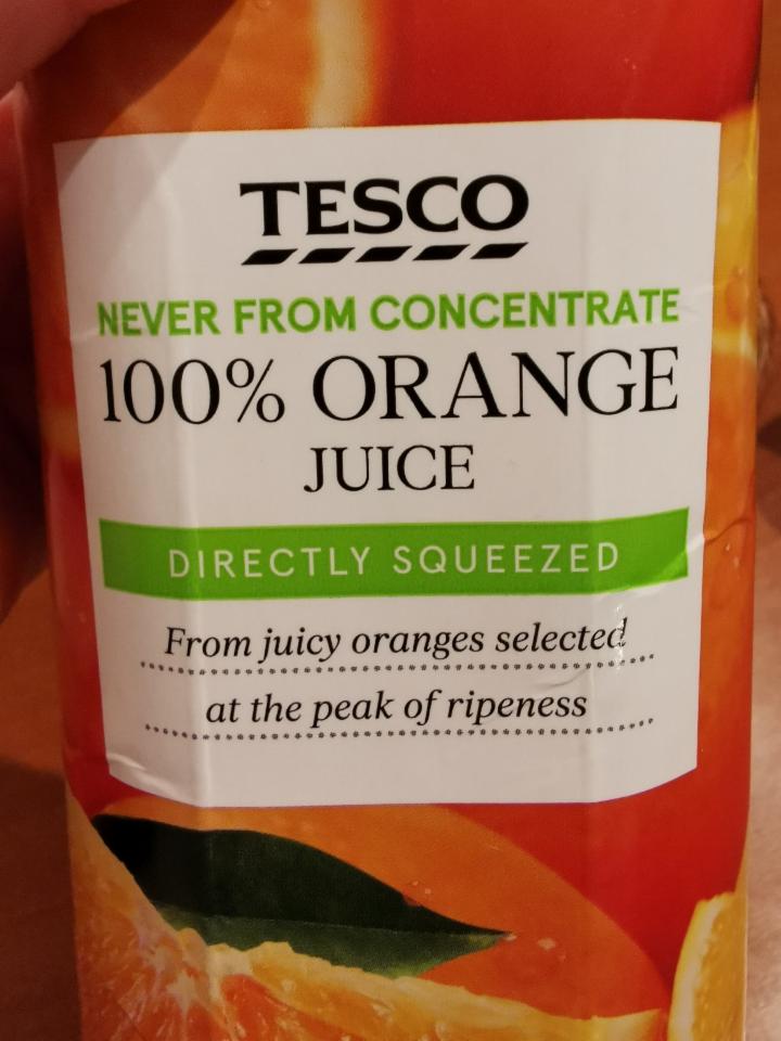 Fotografie - 100% Orange Juice Tesco