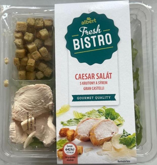 Fotografie - Caesar salát s krutony a sýrem gran castelli (salát s dresinkem ) Albert Fresh Bistro