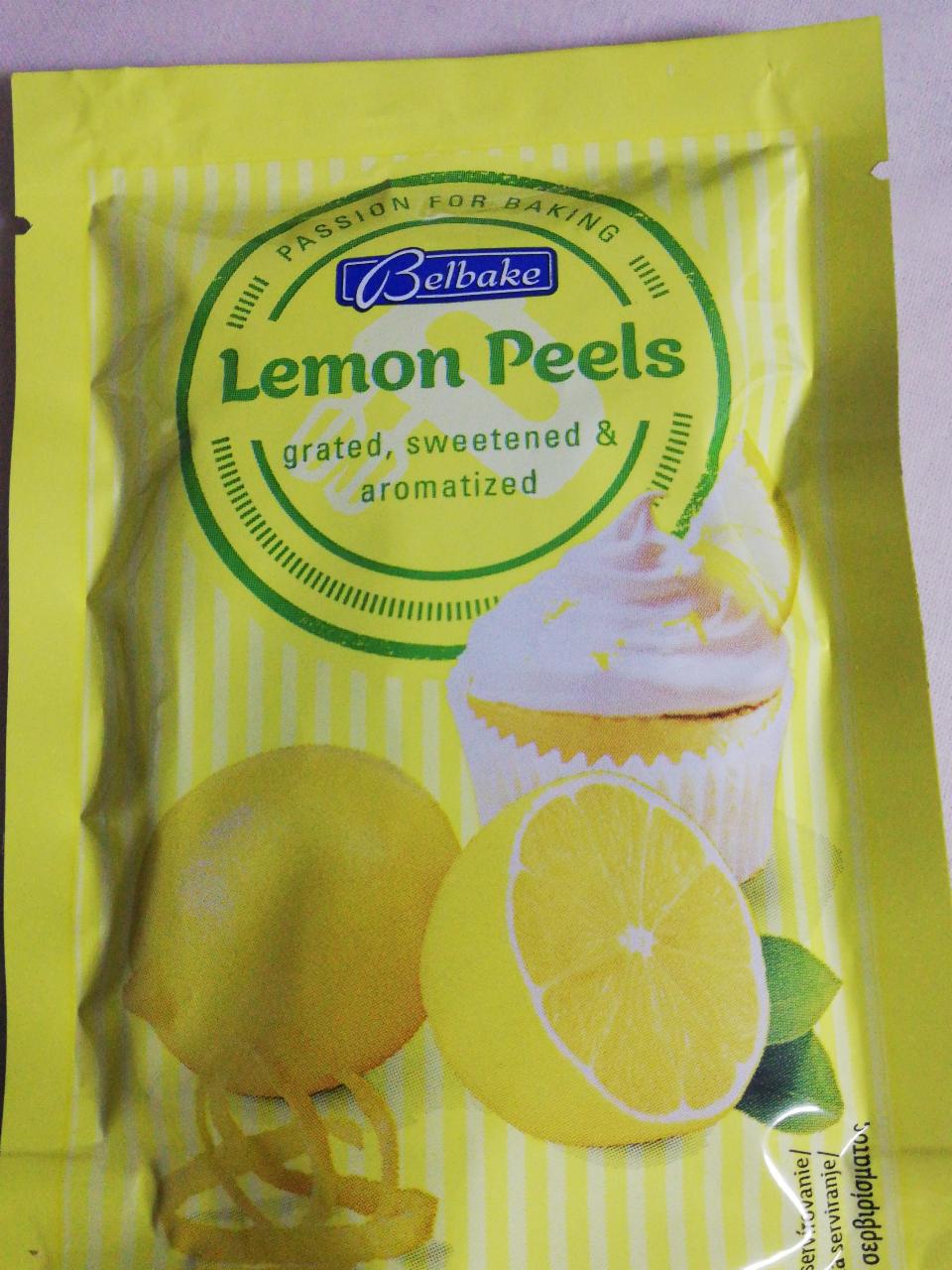 Fotografie - Lemon Peels Belbake Strúhaná citrónová kôra, sladená, aromatizovaná