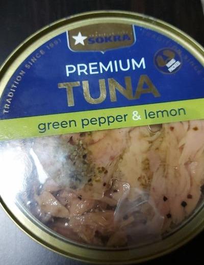 Fotografie - premium tuna green pepper & lemon