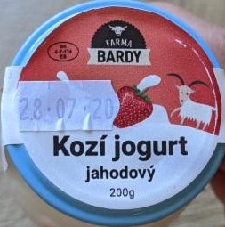 Fotografie - Kozí jogurt jahodový Farma Bardy