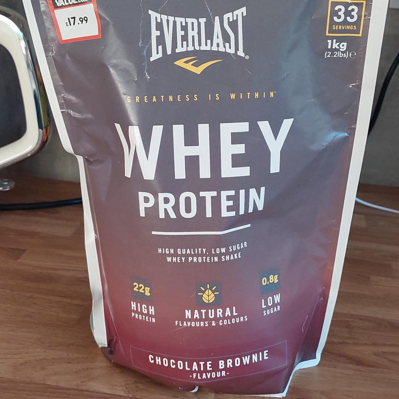 Fotografie - everlast whey protein chocolate brownie