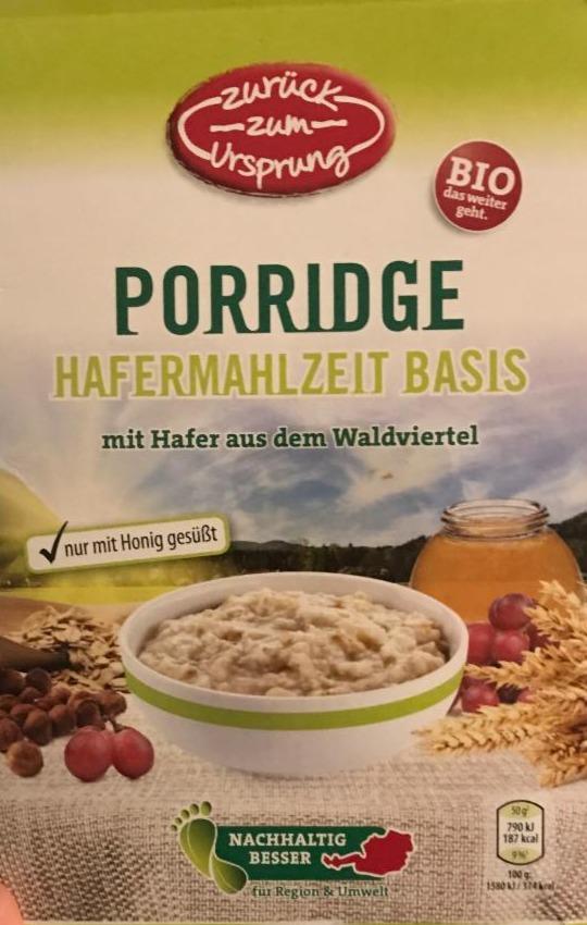 Fotografie - Porridge Hafermahlzeit Basis Zurück zum Ursprung