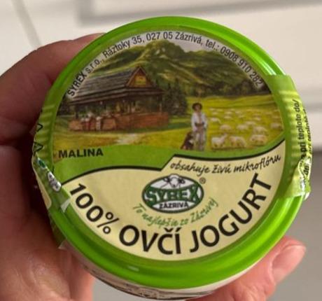 Fotografie - 100% Ovčí Jogurt Malina Syrex Zázrivá