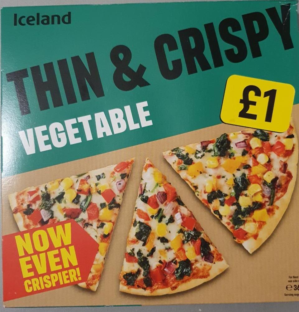 Fotografie - Thin & Crispy Vegetable Pizza Iceland