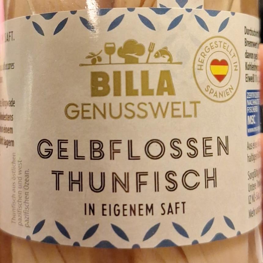 Fotografie - Gelbflossen Thunfisch in eigenem saft Billa