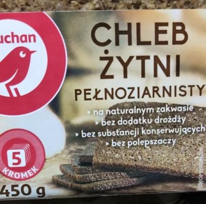 Fotografie - auchan ražný chlieb celozrnný