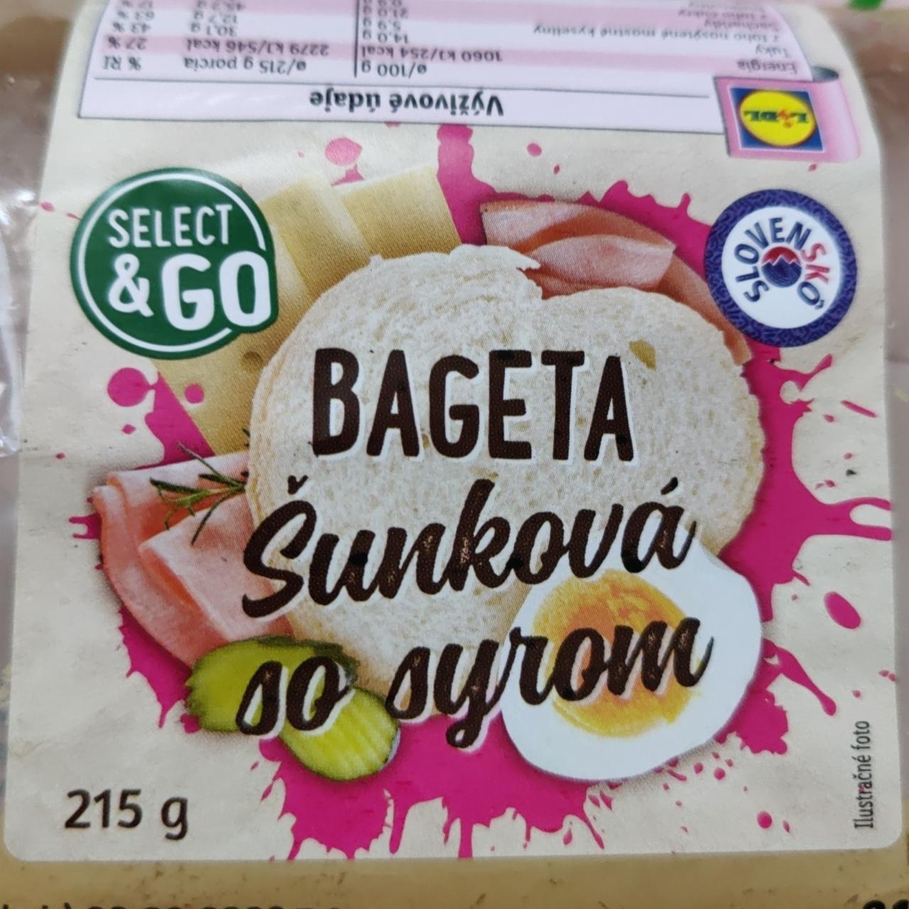 Fotografie - Bageta Šunková so syrom Select & Go