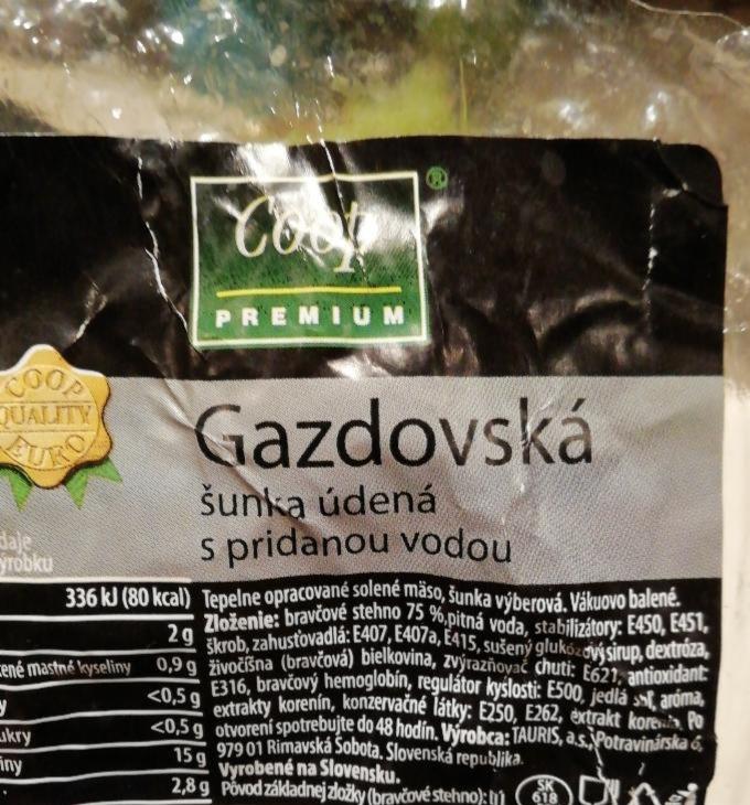 Fotografie - Gazdovská šunka údená Coop Premium