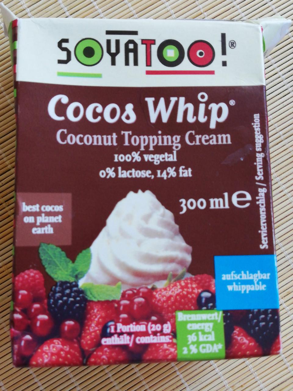 Fotografie - Cocos whip Soyatoo!