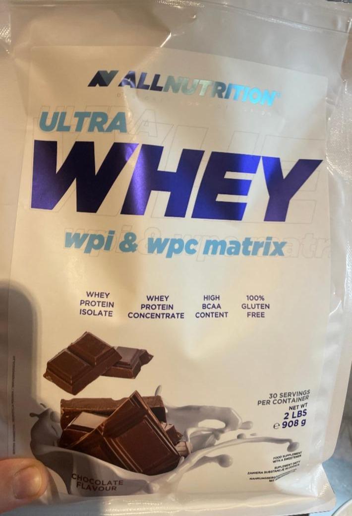 Fotografie - Ultra Whey wpi & wpc matric Chocolate flavour Allnutrition