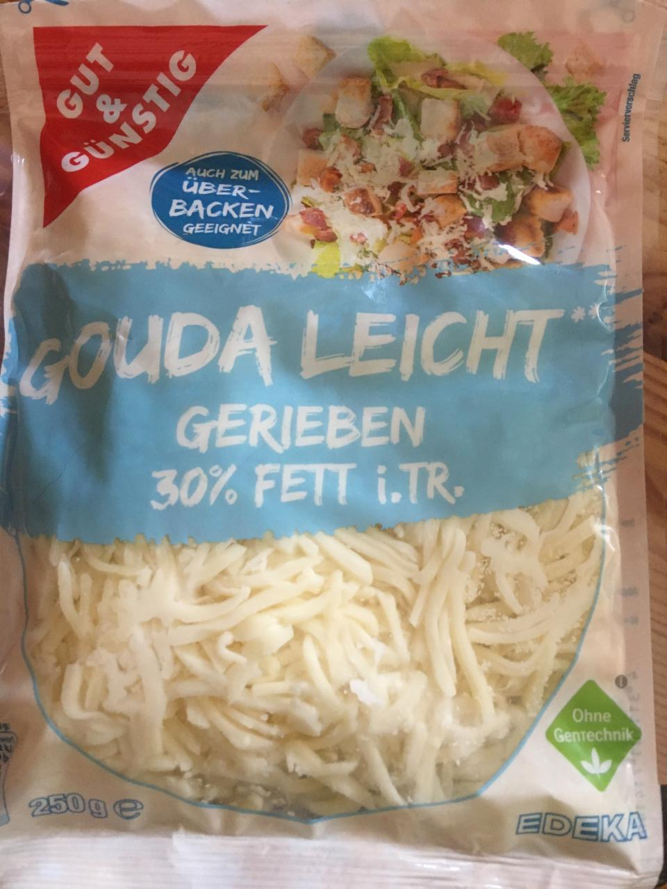 Fotografie - Gouda Leicht gerieben 30% fett Gut & Günstig