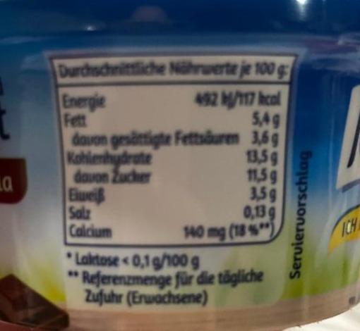 Joghurt mild Straciatella MinusL - kalórie, kJ a nutričné hodnoty ...