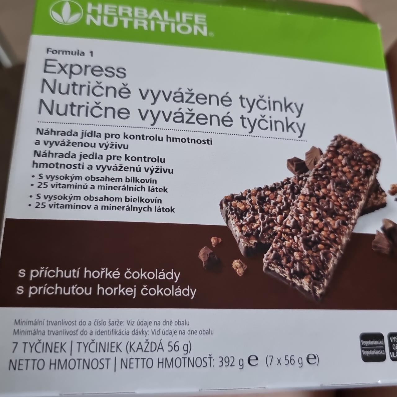 Fotografie - Formula 1 Express Nutrične vyvážené tyčinky s príchuťou horkej čokolády
