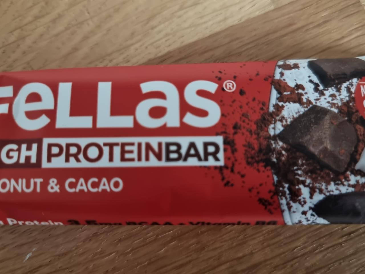 Fotografie - Fellas High Protein Bar Coconut & Cacao