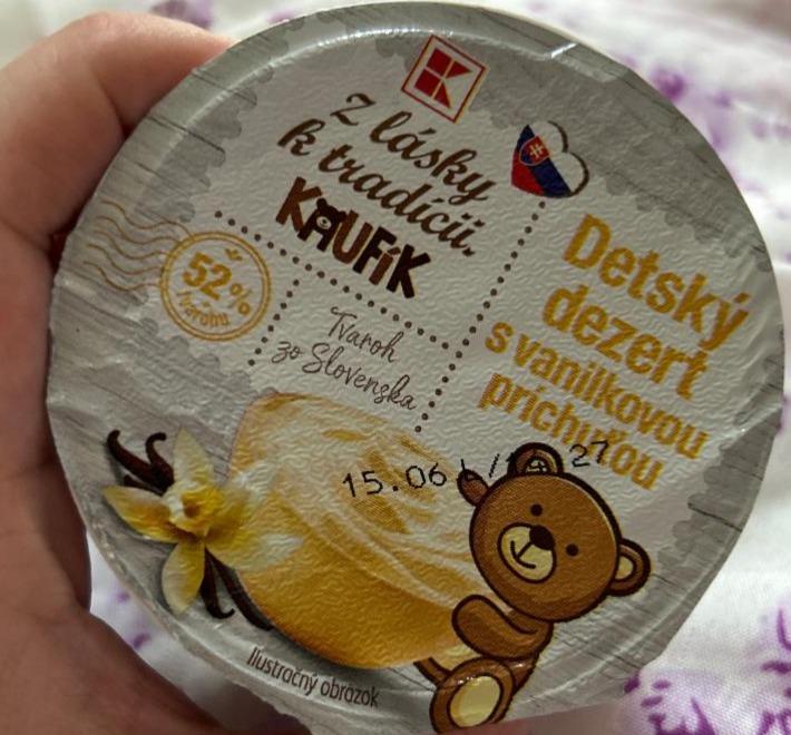 Fotografie - Detský dezert s vanilkovou príchuťou Kaufík Z lásky k tradícii