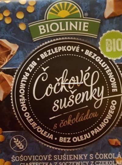 Fotografie - Šošovicové sušienky s čokoládou bezglutenove bio Biolinie