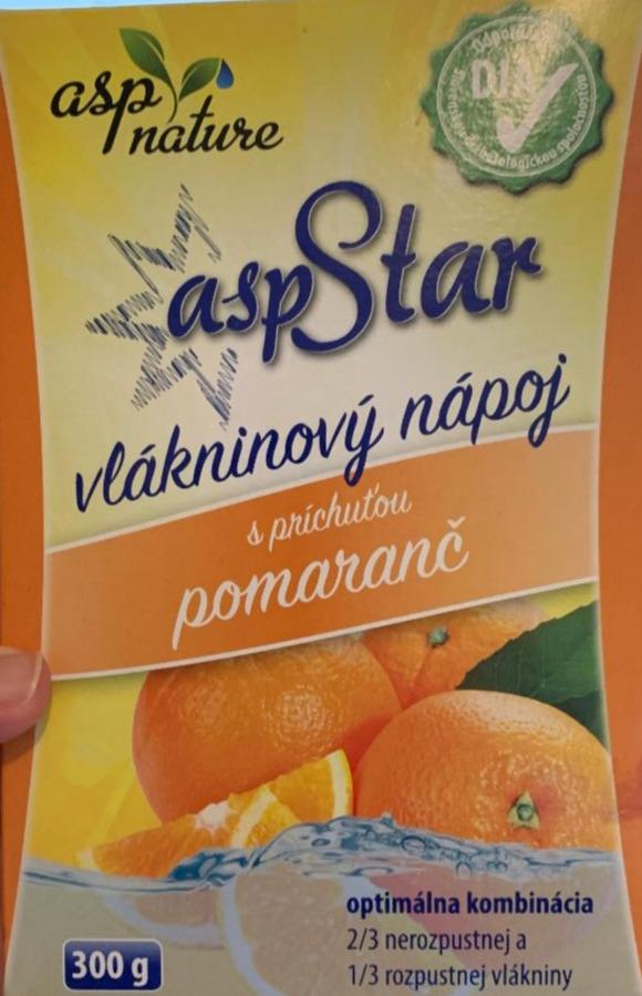 Fotografie - aspStar práškový vlákninový nápoj príchuť pomaranč asp nature